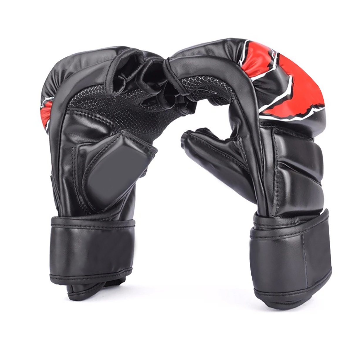 Adult Half-Finger Boxing Gloves Tiger Claw MMA UFC Sanda Fighting Muay Thai Black Leather PU Leather Training Gloves for Gyms Adult Half-Finger Boxing Gloves Tiger Claw MMA UFC Sanda Fighting Muay Thai Black Leather PU Leather Training Gloves for Gyms