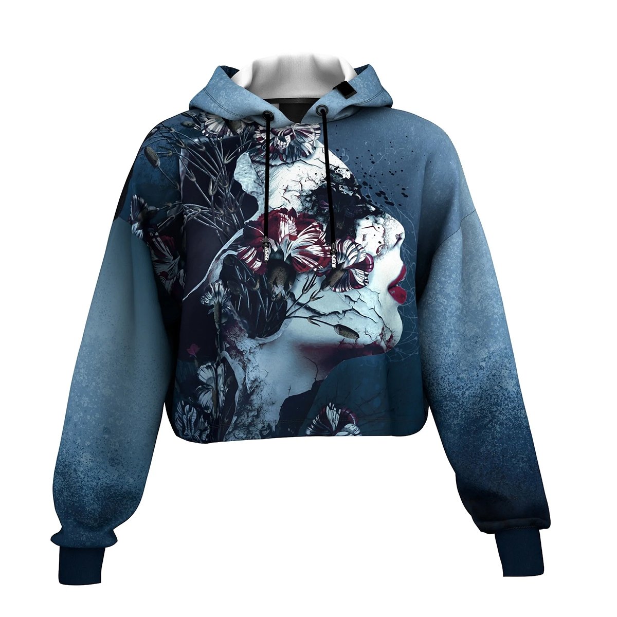 Full Print Sublimation Cropped Hoodies